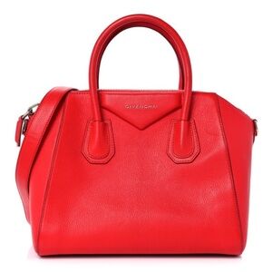 Givenchy Red Sugar Goatskin Leather Medium Antigona Bag